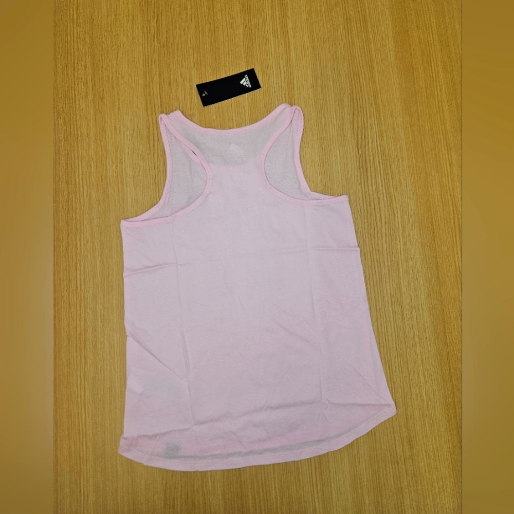 adidas Girls' Sleeveless Lapped Tank SIZE L (14)